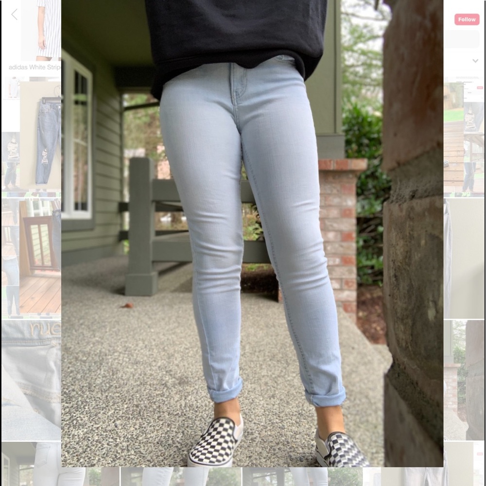 Light blue skinny jeans